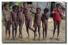 016. A group of young boys on Tanna Island soon to be circumcised